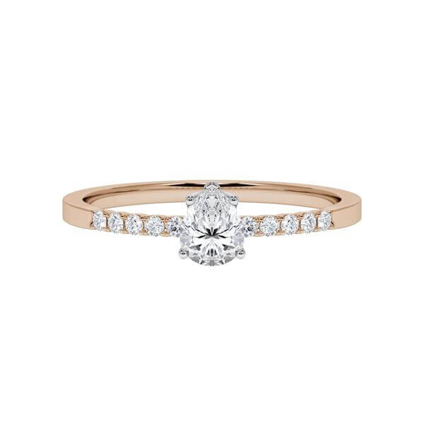 Verlobungsring Peach-Gold Weißgold RU-1790