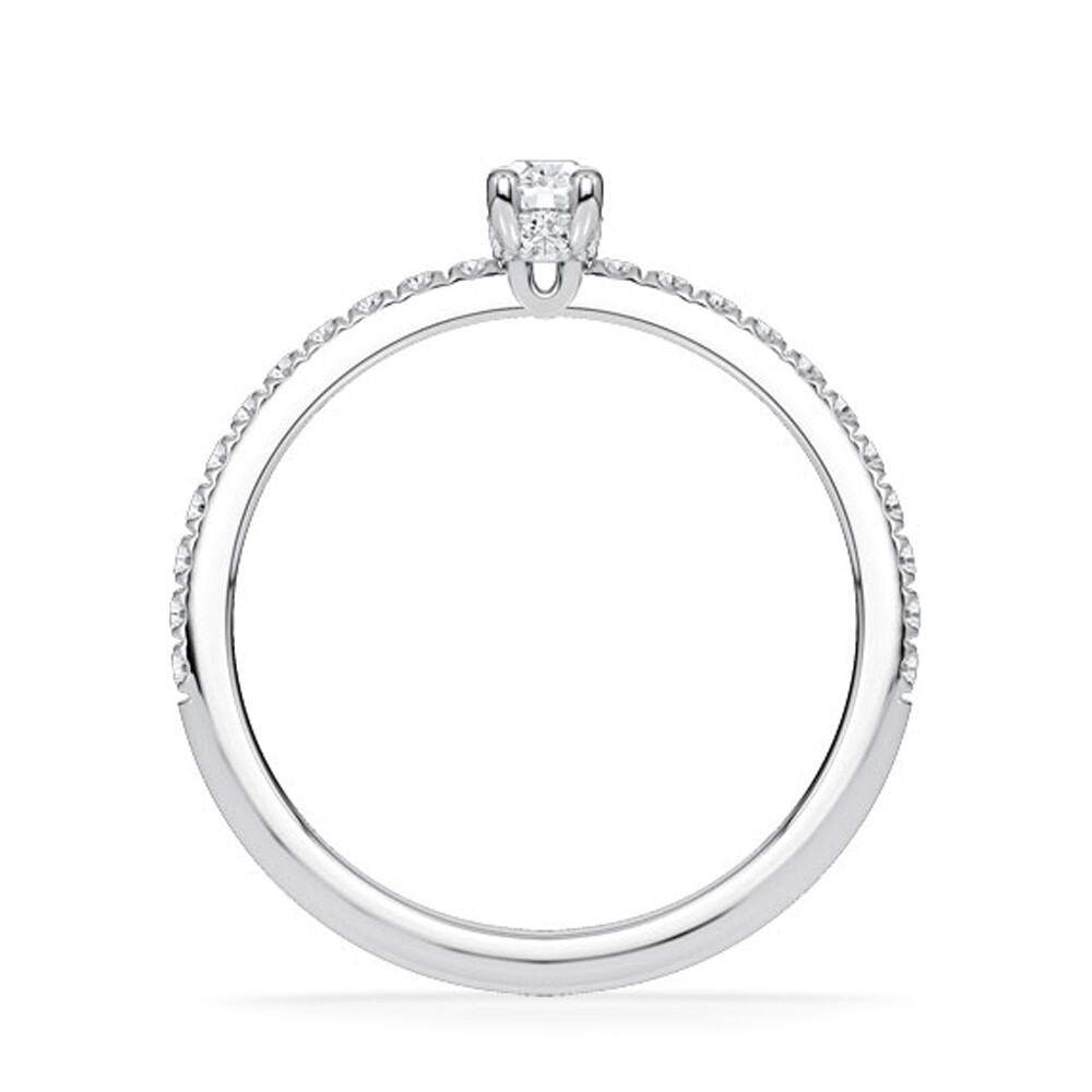 Verlobungsring Hidden Halo Oval Platin RU-1902