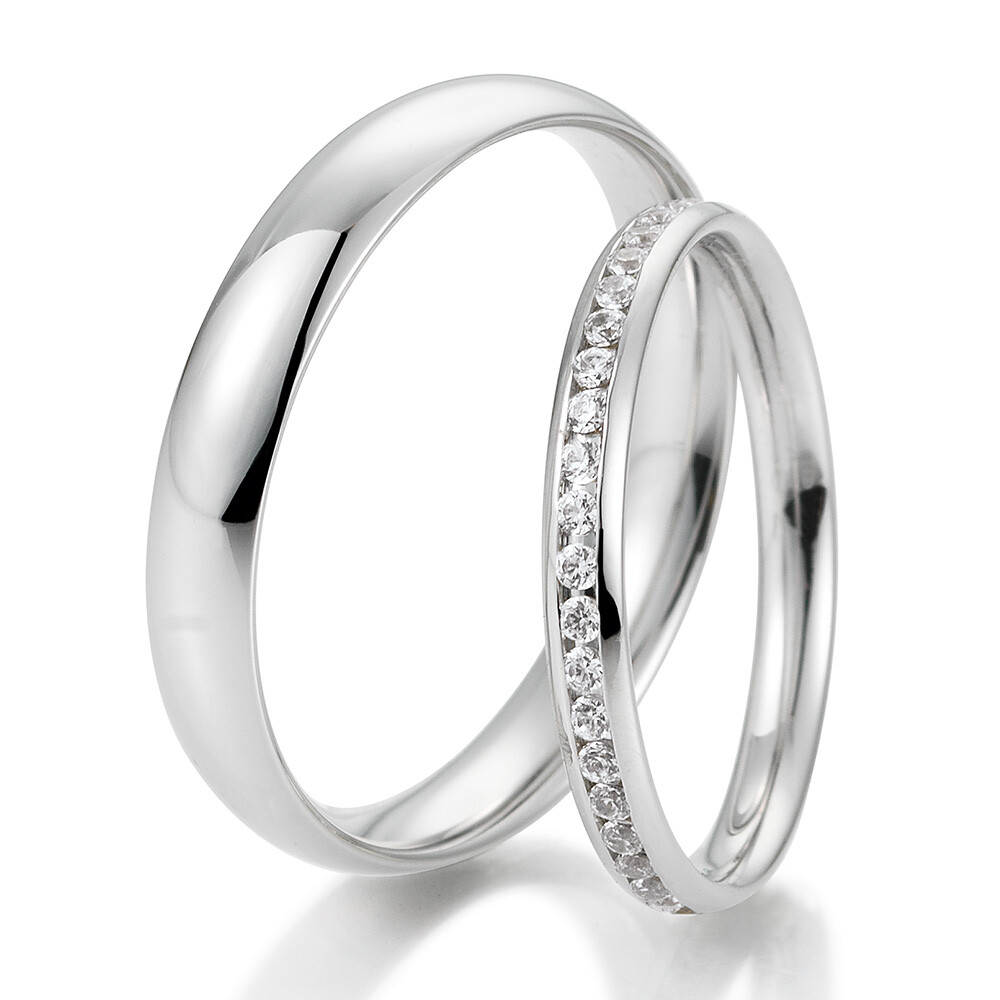 Trauringe Lounge Weißgold 48/05173 & 48/05174