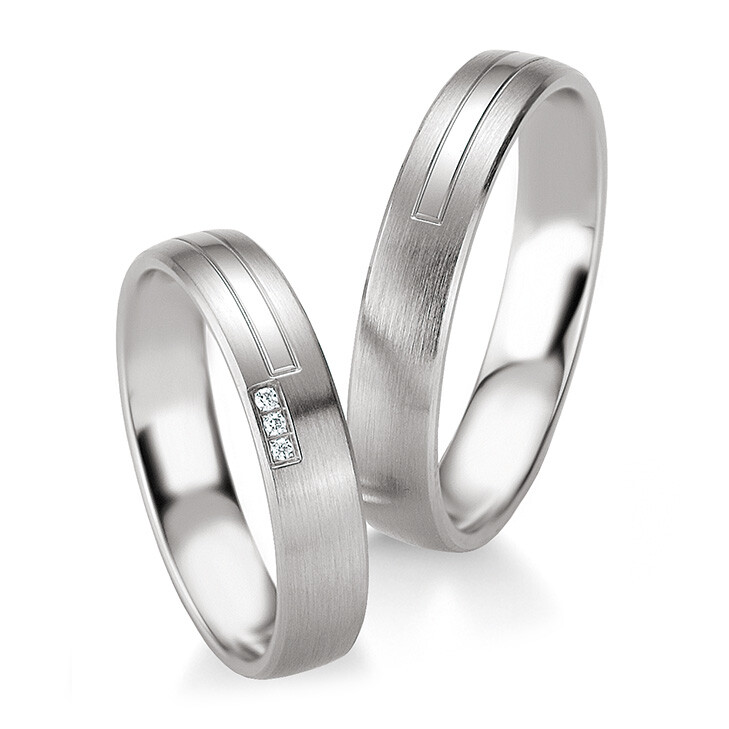 Trauringe Silber 925 Partnerringe 48/08087 & 48/08088