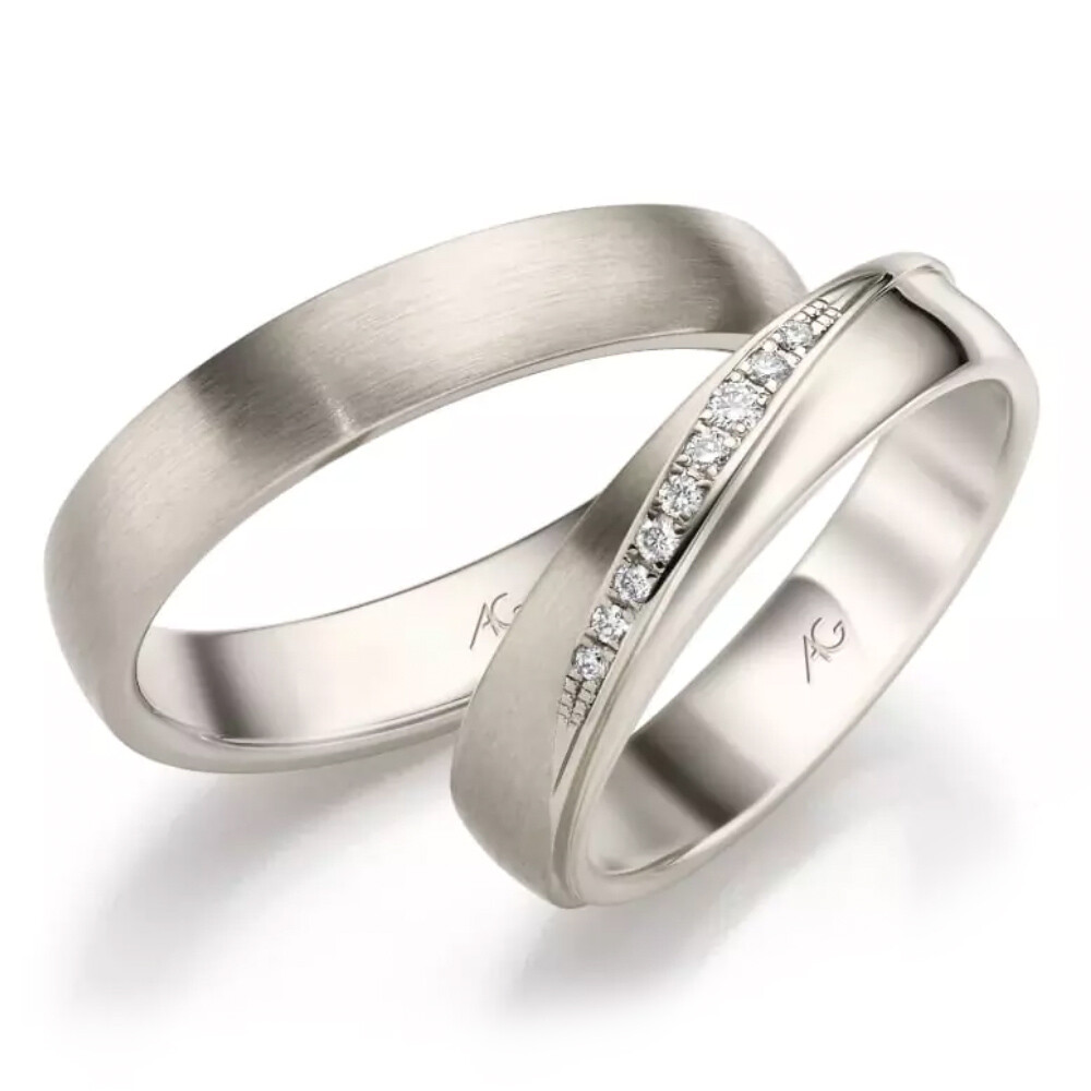 Trauringe Elfenbein-Gold Brillant AG28514