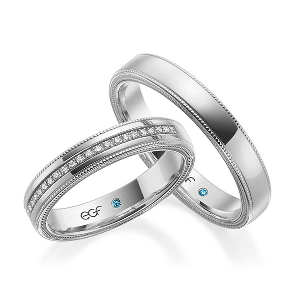 Trauringe Graugold Brillant F-1317-5