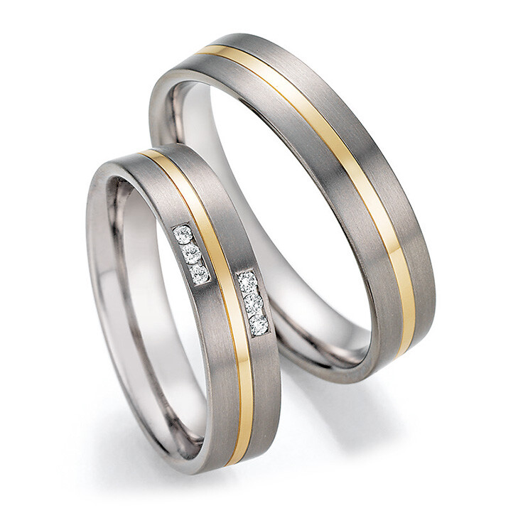 Eheringe Trauringe Titan Gelbgold 78/10050 & 78/10060