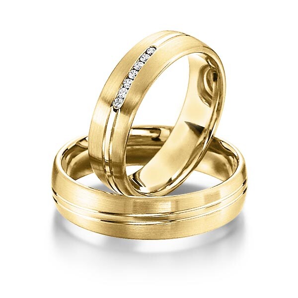 Trauringe Gelbgold Saturnfugen Brillant SC-1140-1