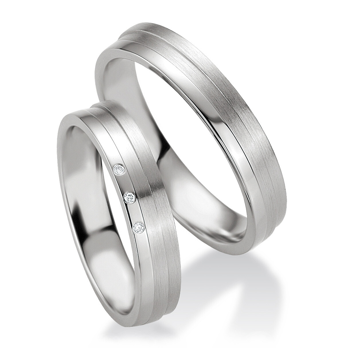 Trauringe Partnerringe 48/08077 & 48/08078 aus Silber 925