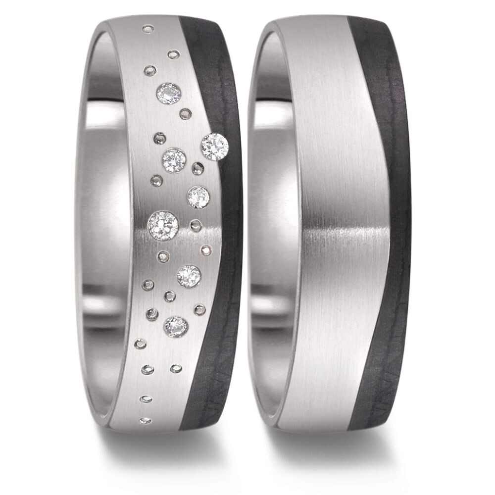 Trauringe Titan Carbon Brillant TF 52604