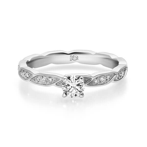Diamantring Palladium 585 zus. 0,330 ct, tw,si Brillant RU-1720-6