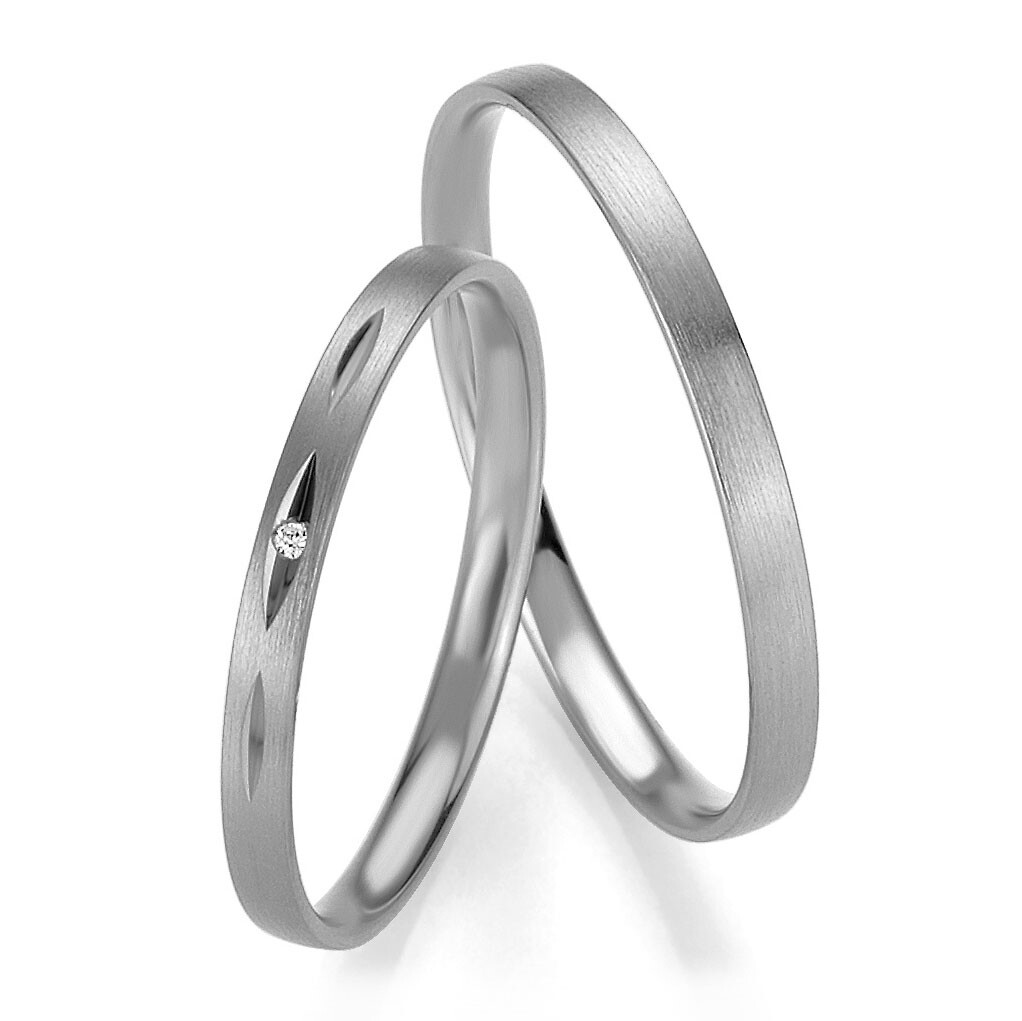 Trauringe 48/04331 & 48/04332 Weißgold