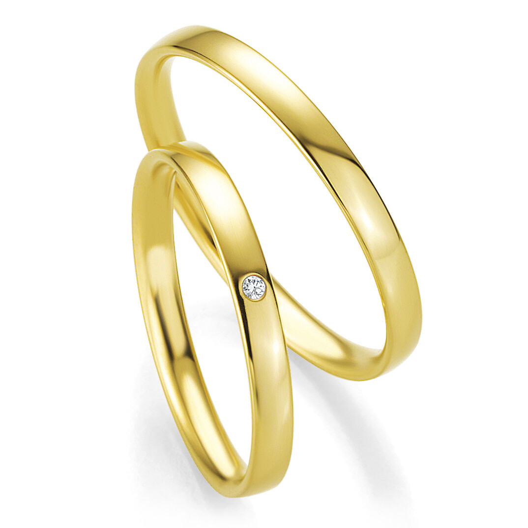 Trauringe Gelbgold Basic Slim BR 48/04301 & 48/04302