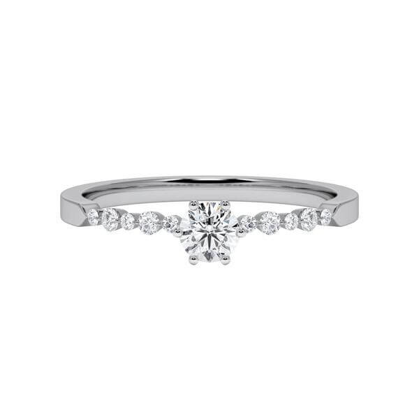 Verlobungsring Pavé Brillant Graugold Platin RU-1789