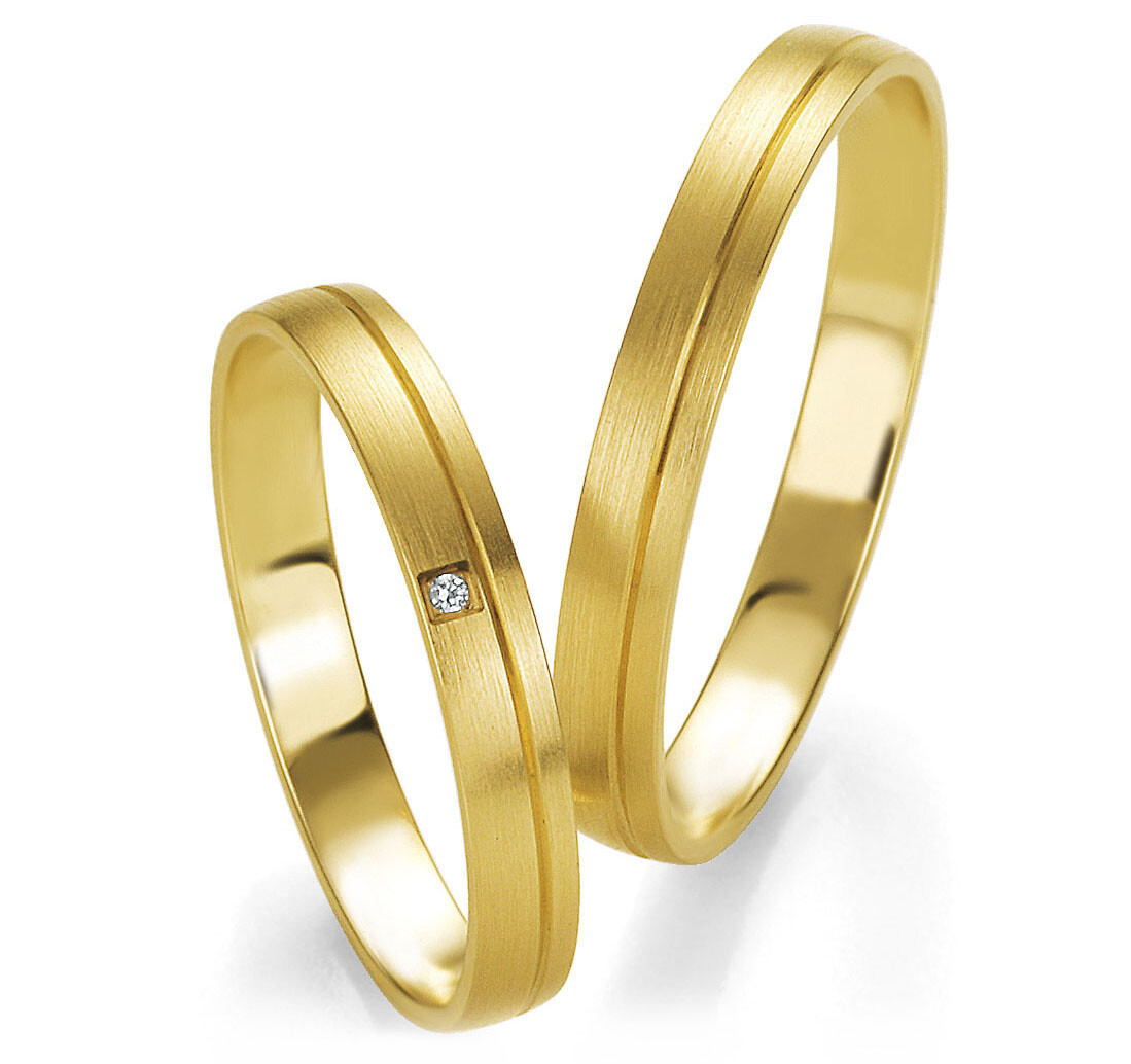 Trauringe Gelbgold Brillant 0,006 ct.