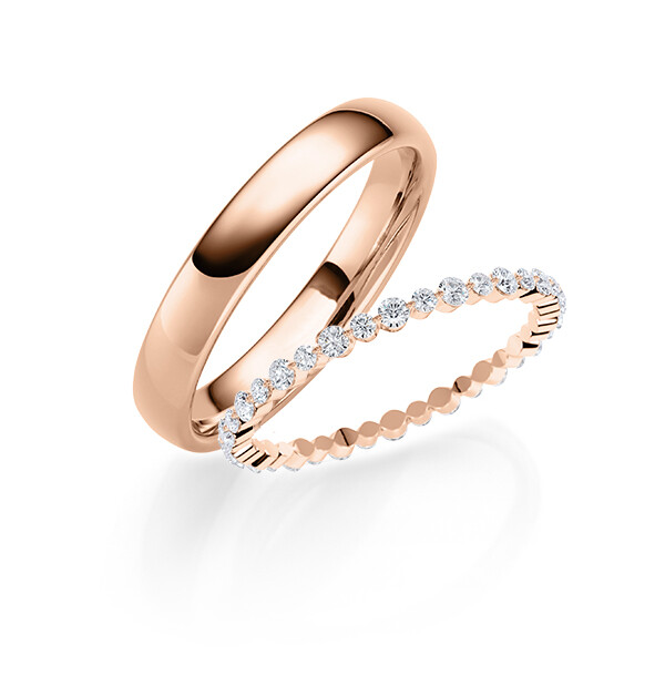 Trauringe Memoire Eheringe Rotgold RU-1821
