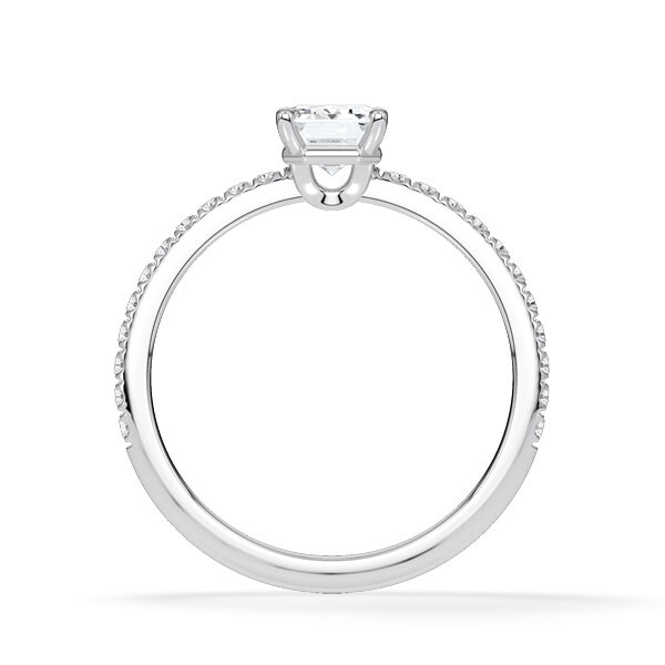 Ring Hidden Halo Emerald Platin Rubin 1899
