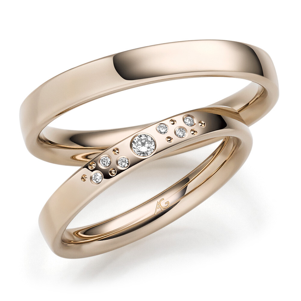 Trauringe Haselnussgold 4/31313/3 & 31313/3.5