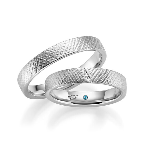 Trauringe Platin Brillant F-1377-5