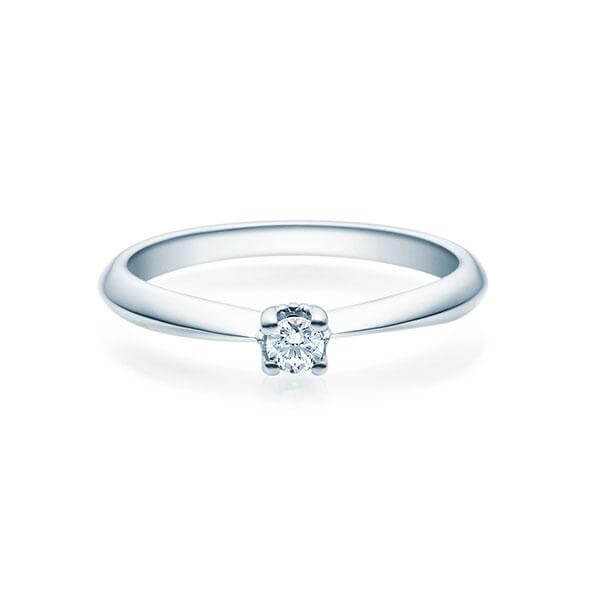 Verlobungsring Solitär 4er Krappe 18009 Platin RU-1502