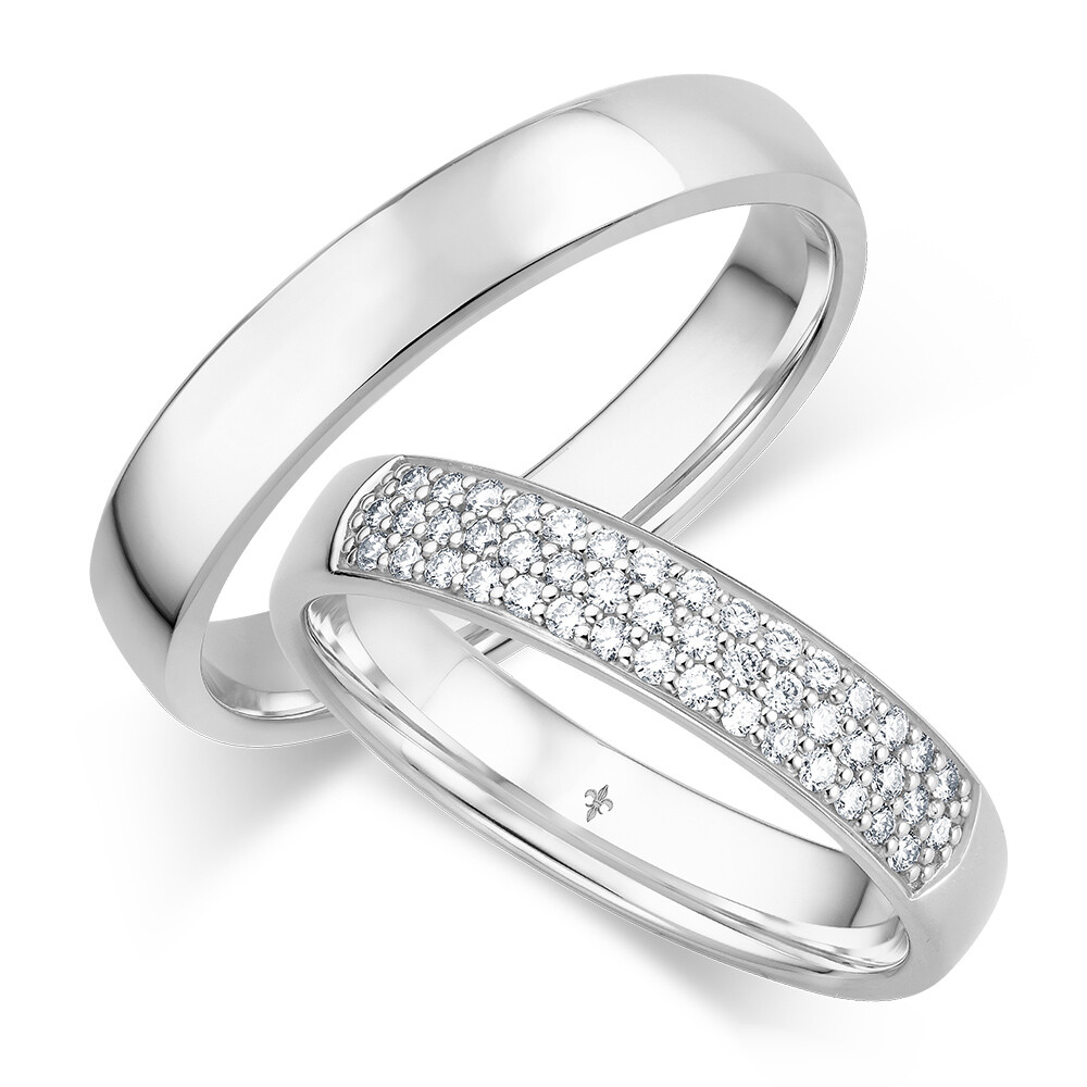 Trauringe Louise Weißgold TR-0/TR-1-00089