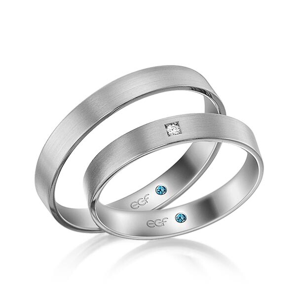 Trauringe Palladium Brillant F-4012-2