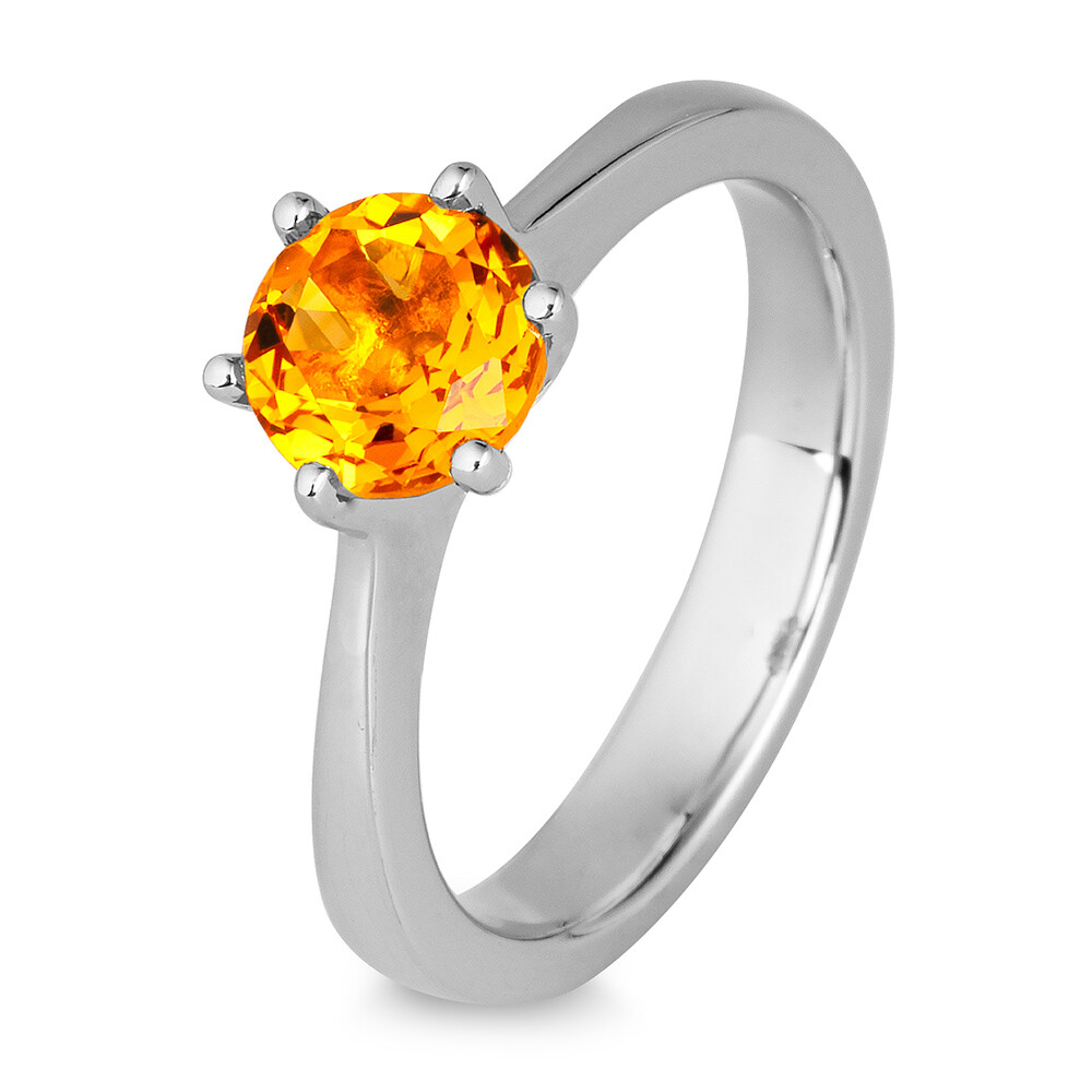 Verlobungsring mit Citrin BR197-4 Platin