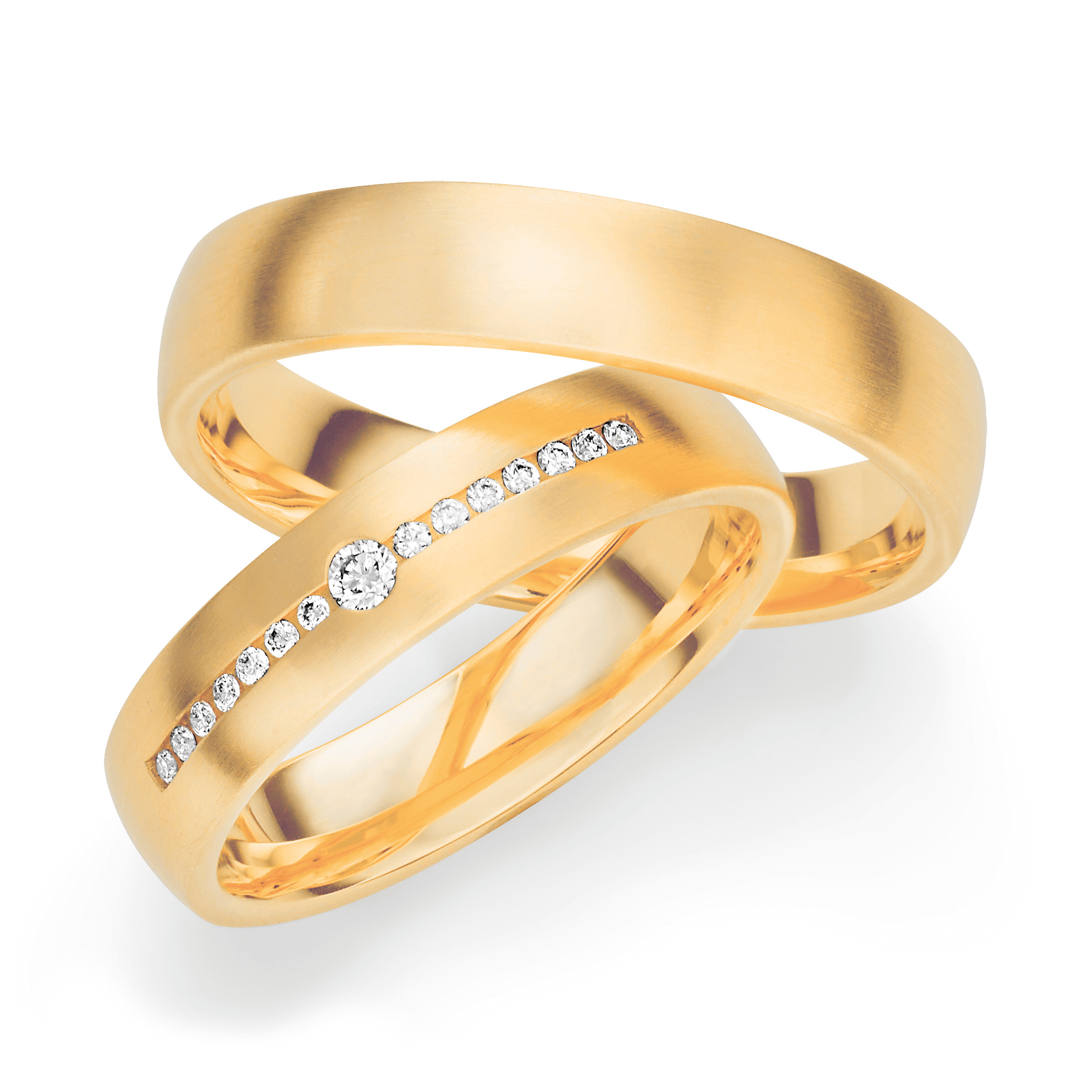 Trauringe Roségold Brillant 0,100 ct.