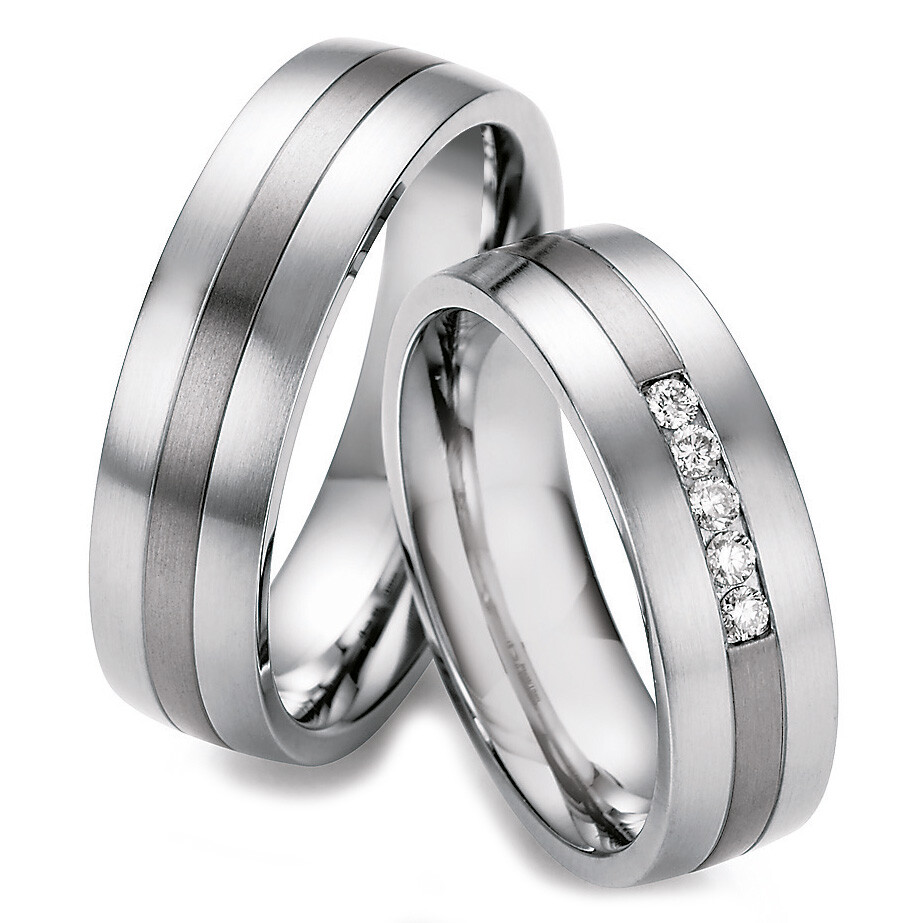 Trauringe 68/06090-065 & 68/06090-065 aus Edelstahl & Titan