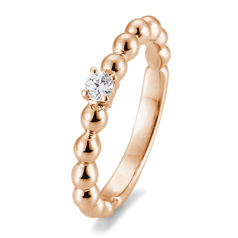 Kugelring Rotgold Brillant 0,100 ct