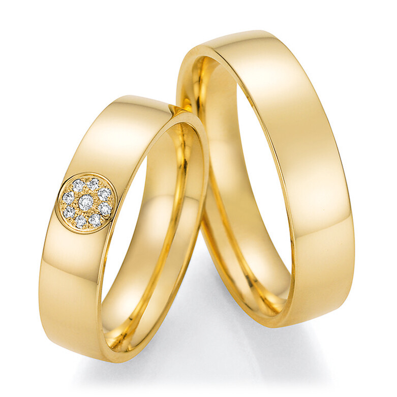 Trauringe Gelbgold mit mehreren Diamanten TRS66RU60050G