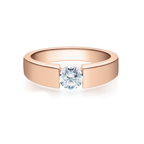 Verlobungsring Spannring 18012 Rotgold Lab-Grown Brillant RU-1499