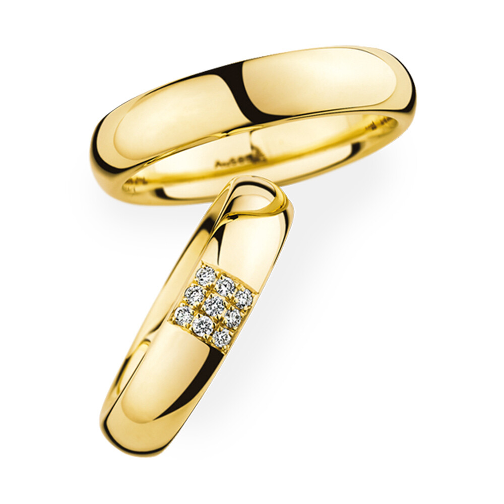 Trauringe Gelbgold Brillant 0,090 ct.