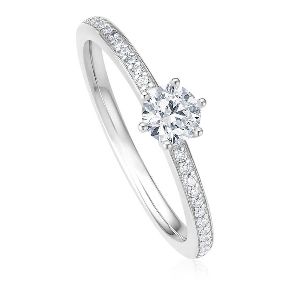 Verlobungsring Pavé Weißgold Brillant EH005582