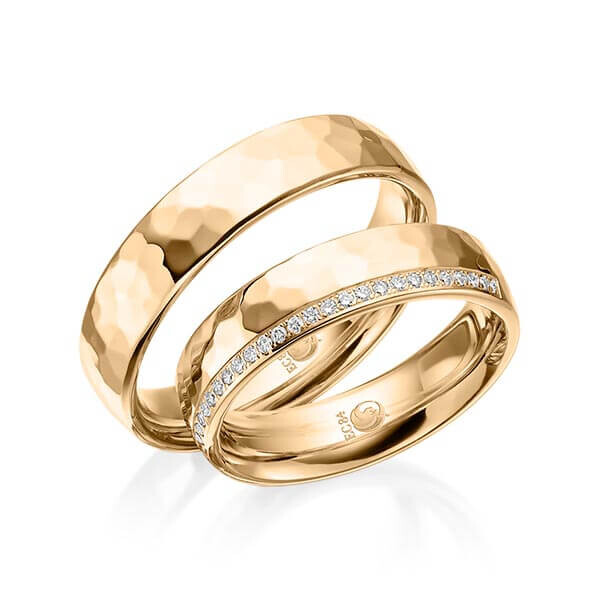 Trauringe Hammerschlag Roségold RU-1525