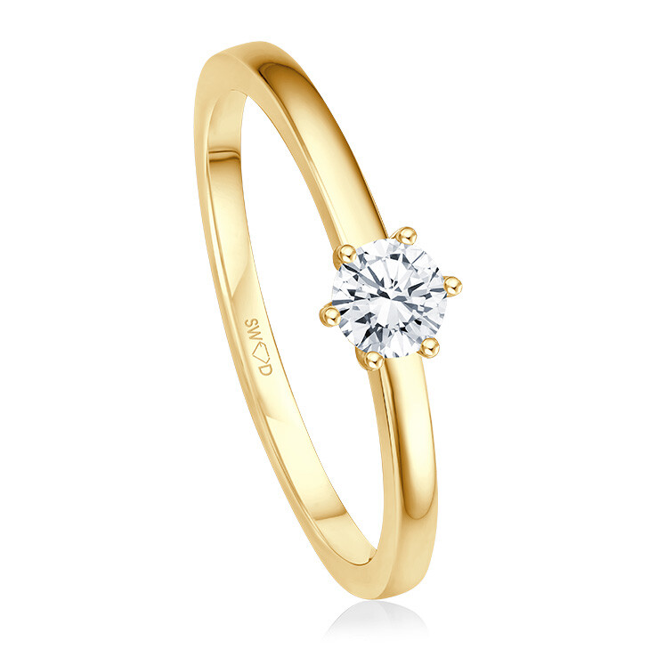 Verlobungsring Solitär Gelbgold Brillant EH005127