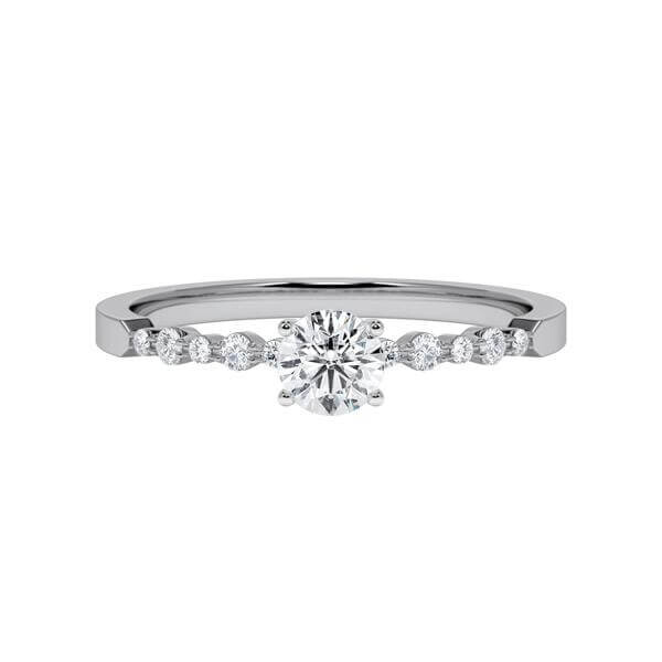 Diamantring Graugold 750 & Weißgold 750 Brillant zus.0,408ct. tw/si RU-1787