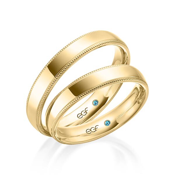 Trauringe Gelbgold Perlfige F-1316-6