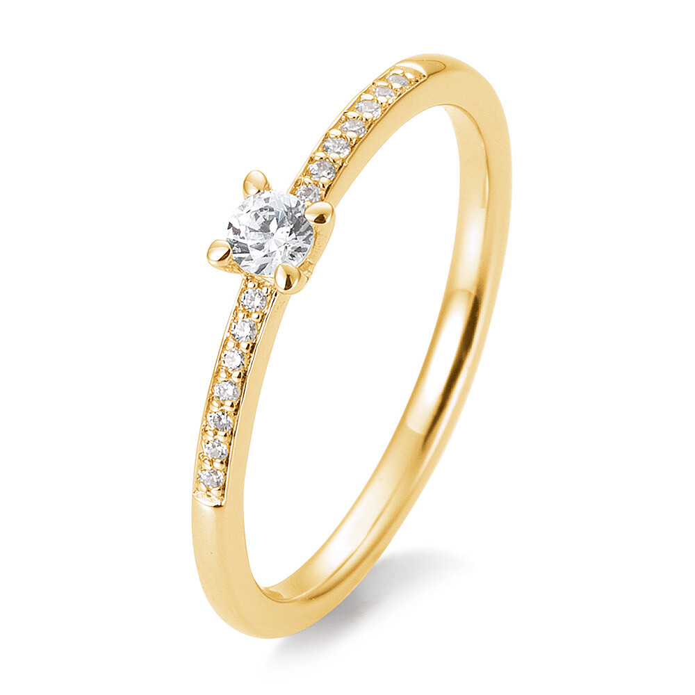 Verlobungsring 4er Krappe Gelbgold Brillant 41/85950