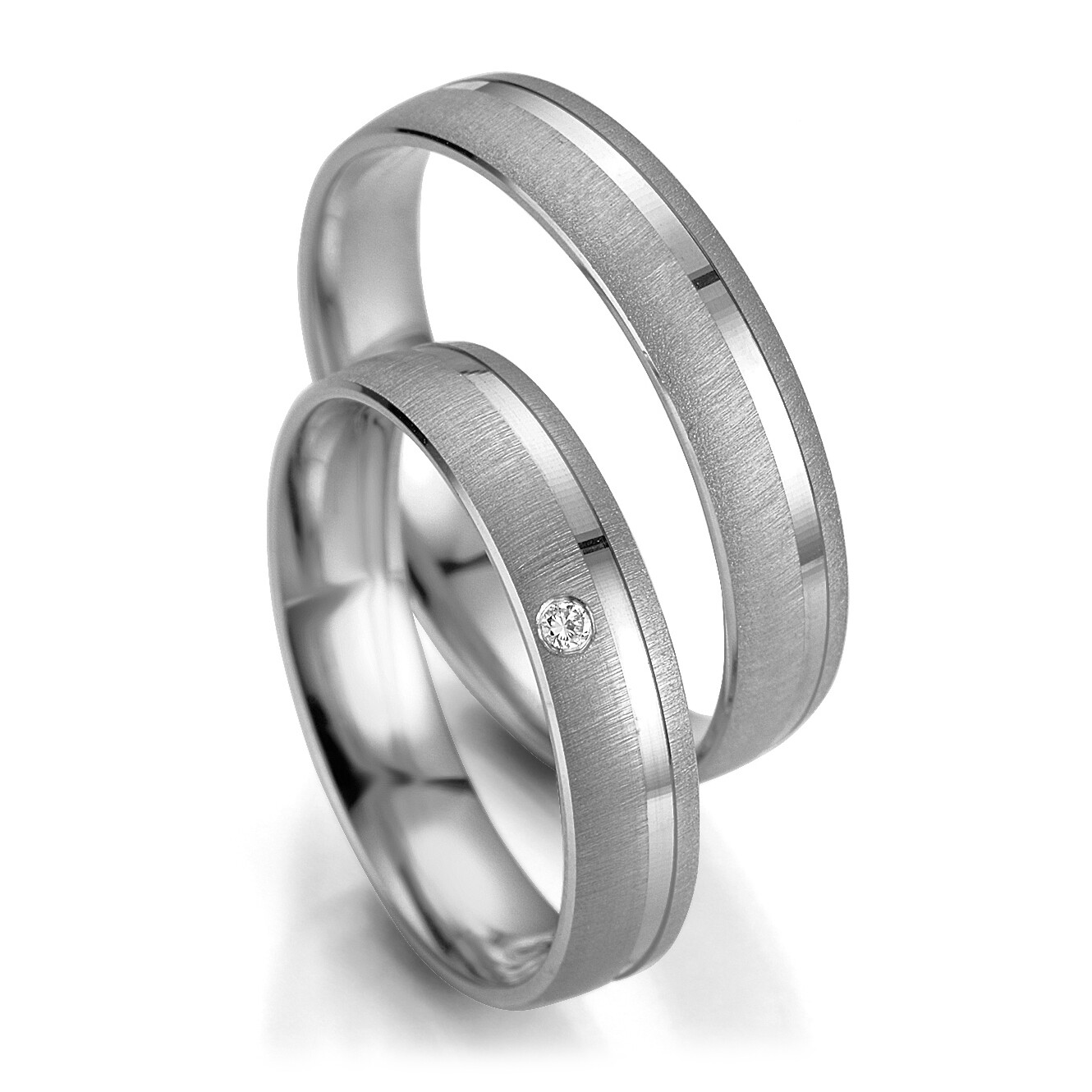 Trauringe Weißgold SmartLine 48/07003 & 48/07004