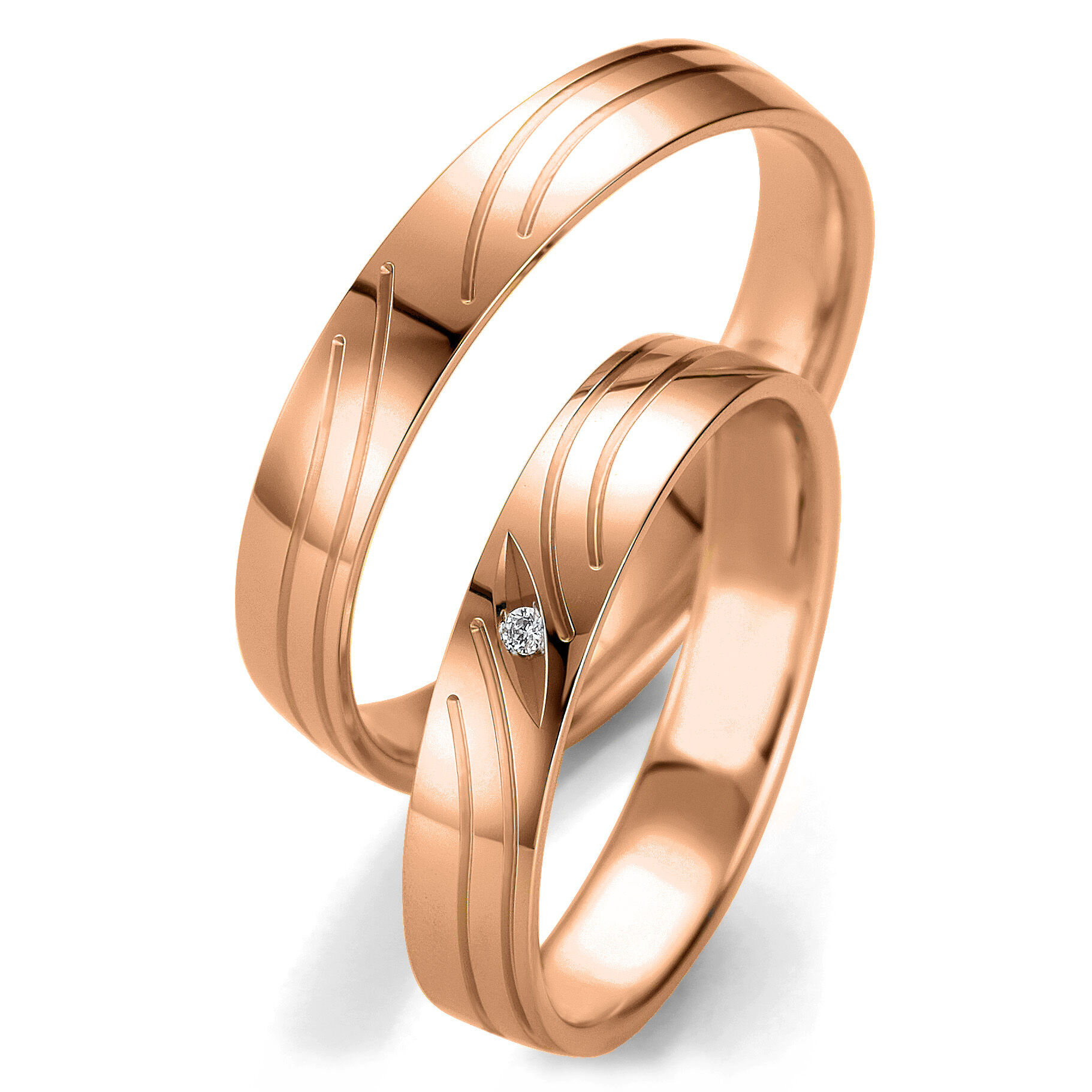 Trauringe Smart Line Slim Rotgold