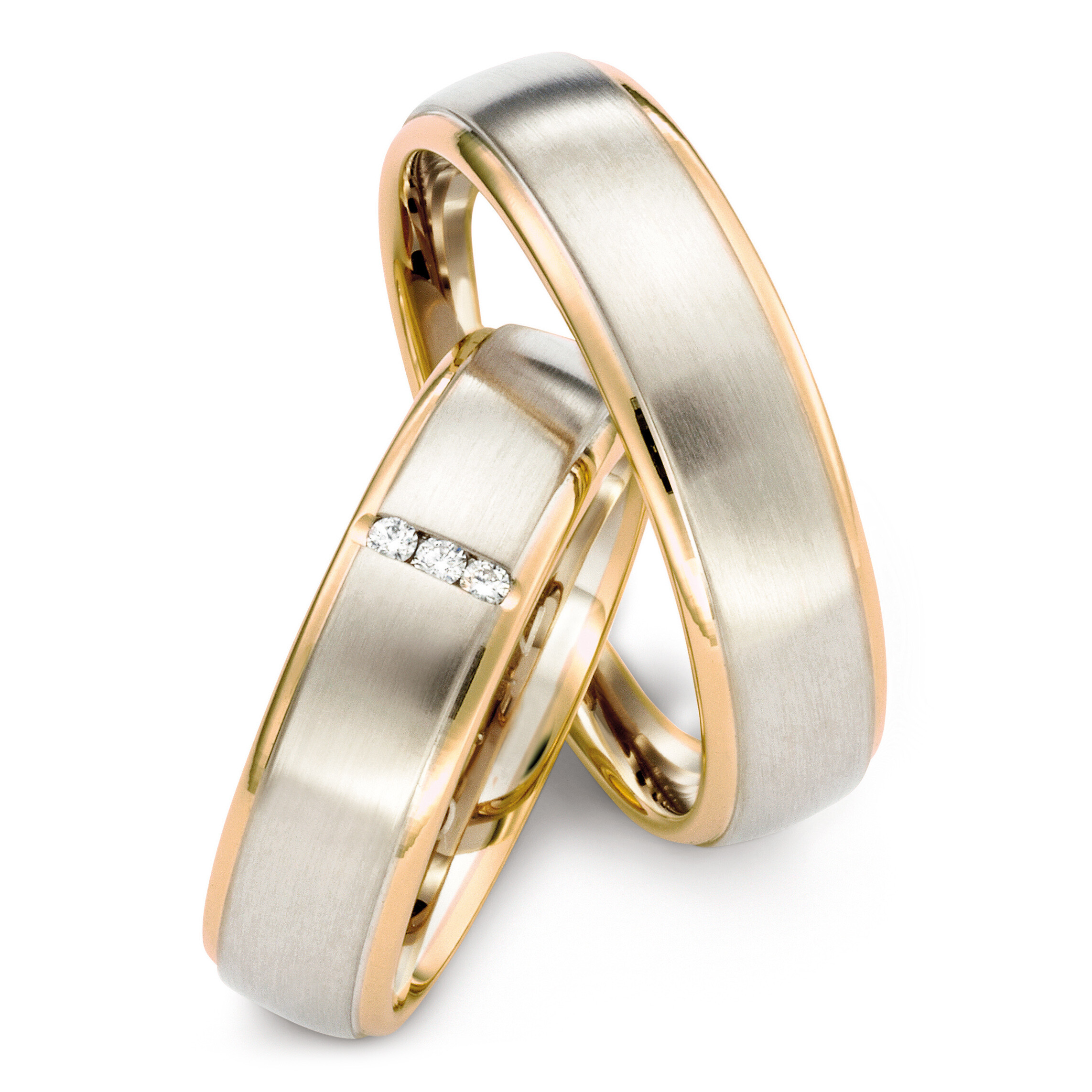 Trauringe Bicolor Brillant 37128