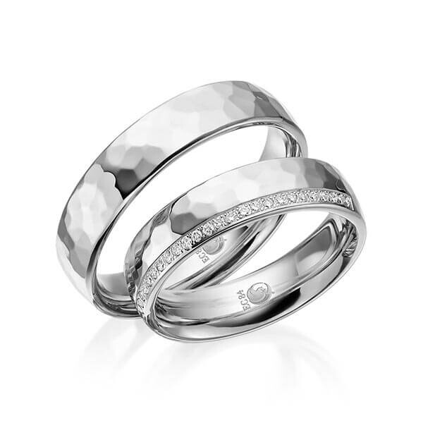 Trauringe Hammerschlag Graugold RU-1525