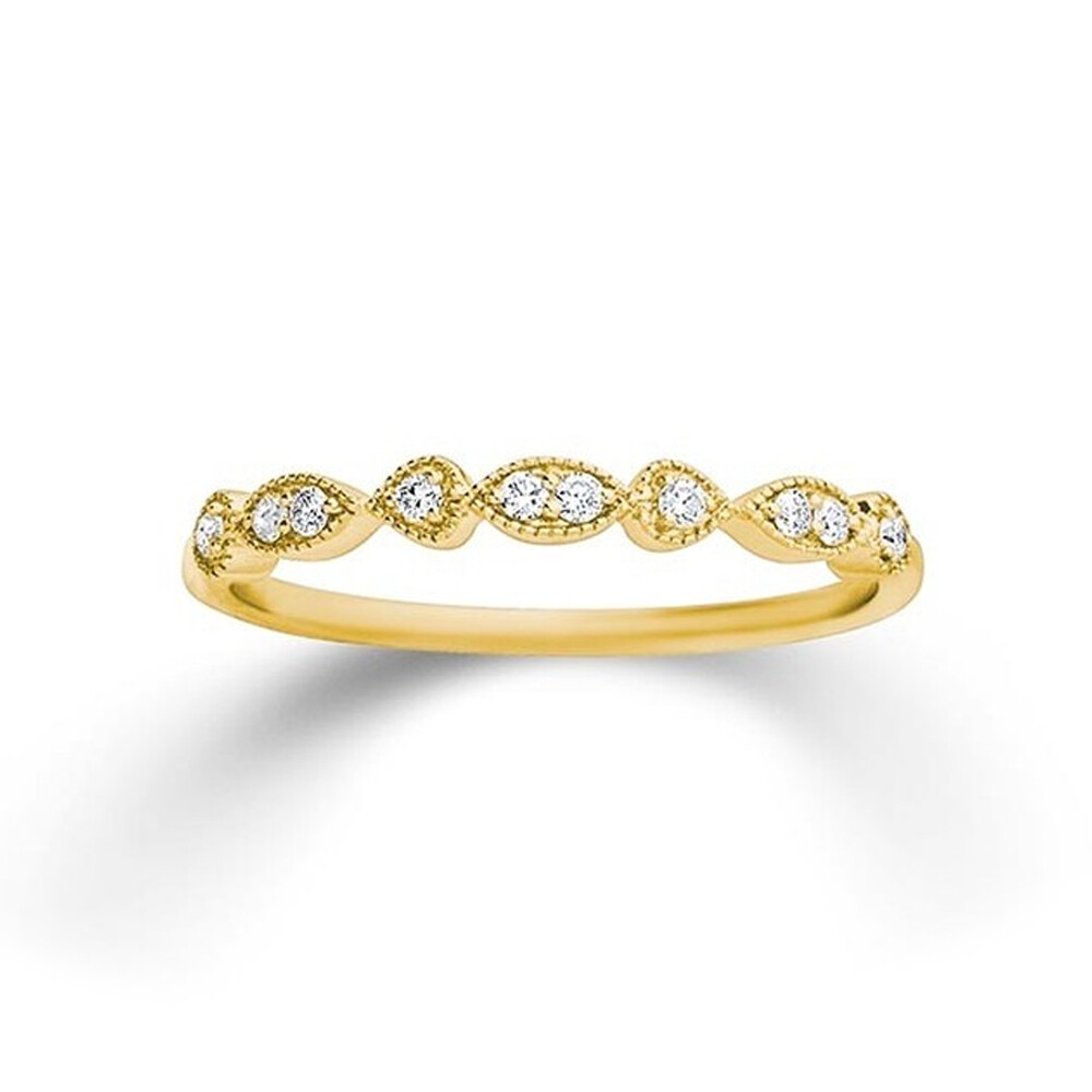 Ring Gelbgold Diamant Brillant Vintage Boho