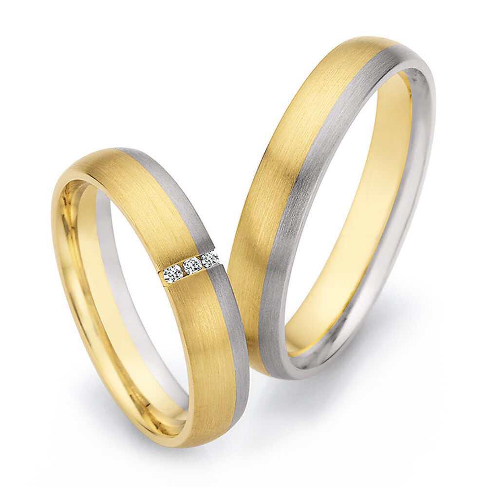 Eheringe Platin Gelbgold Honeymoon 66/67030 & 66/67040
