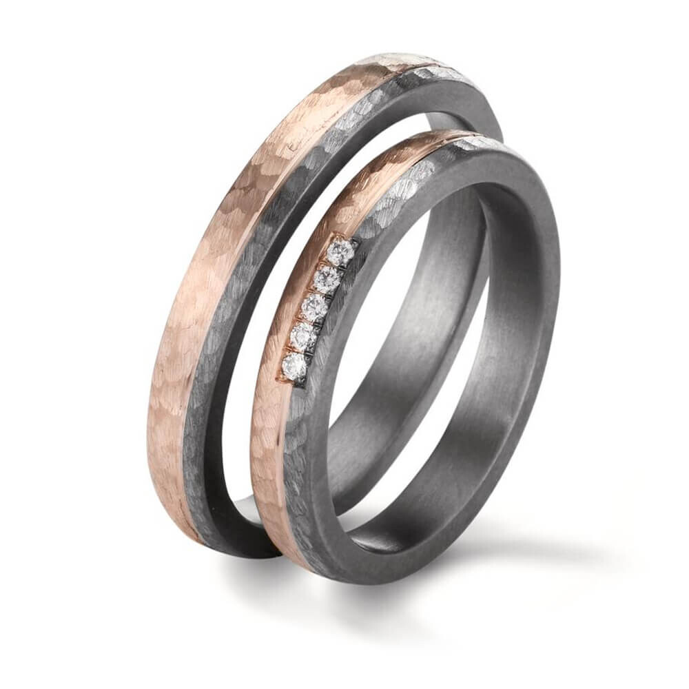 Eheringe aus Tantal & Roségold 585 TNO59761