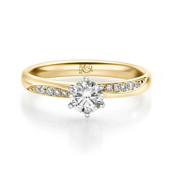 Diamantring Gelbgold 333 zus. 0,572 ct, tw,si Brillant RU-1717-2