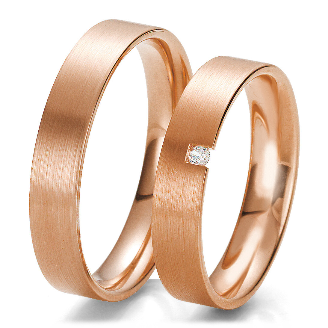 Trauringe Rotgold Rainbow 48/06213 & 48/06214