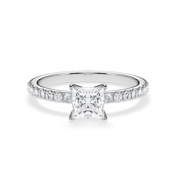 Hollywood Ring Classic Princess Platin RU-1885