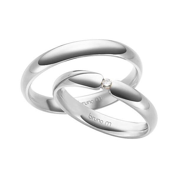 Trauringe Palladium-Silber Brillant J-1003-1