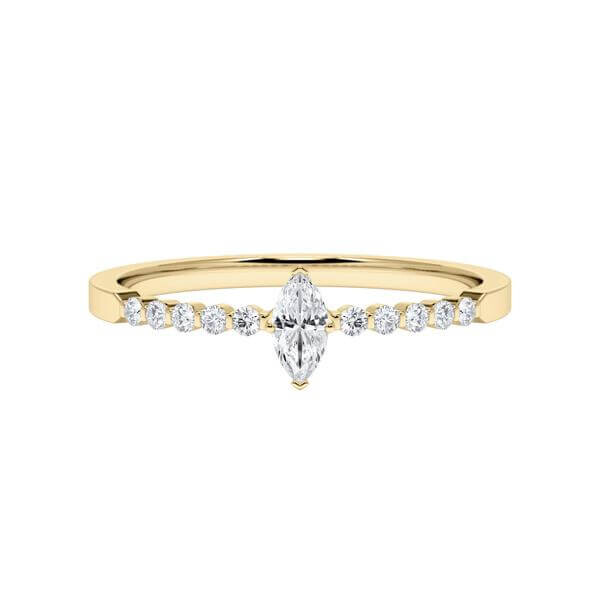 Diamantring Gelbgold 333 Marquise-Diamant zus. 0,300ct. RU-1792