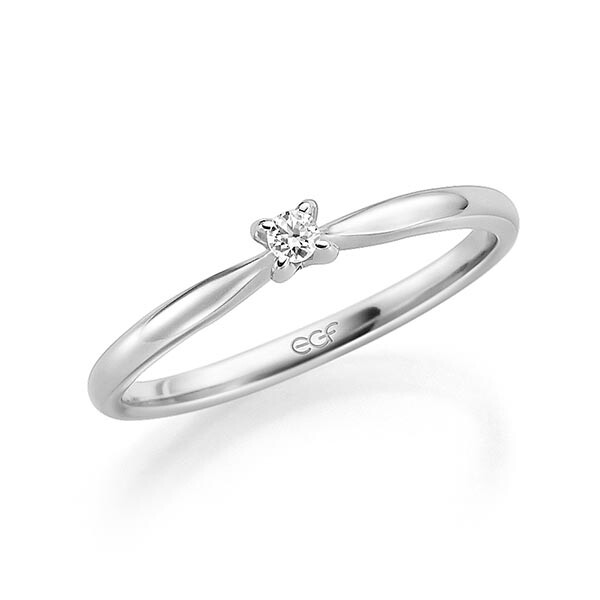 Verlobungsring Weißgold Solitär 0.050 ct. Brillant 1277
