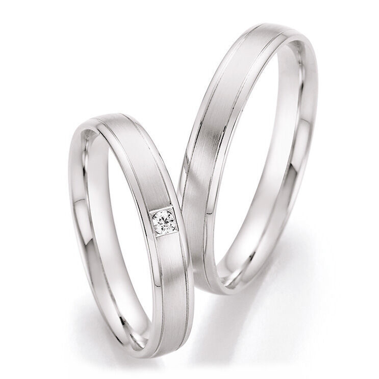 Trauringe Platin Brillant CR 66/41070 & 66/41080