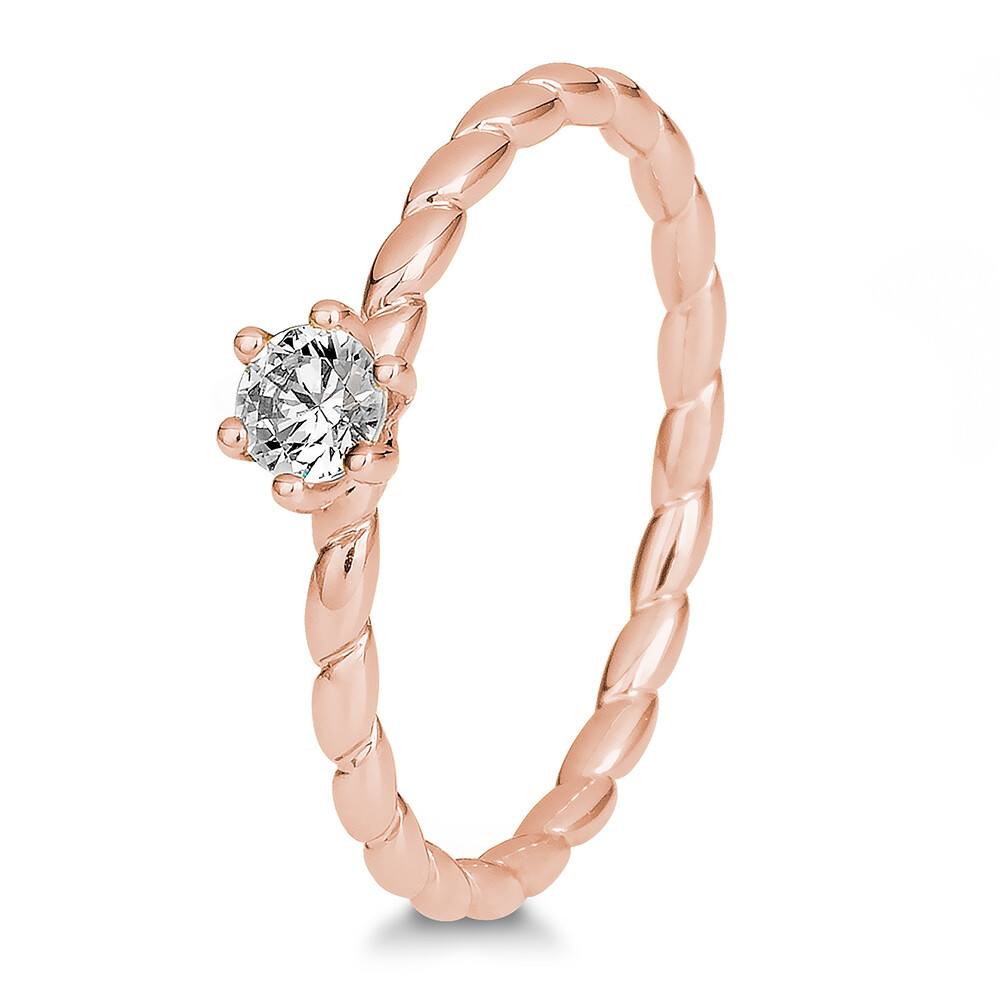 Verlobungsring Twisted BR172-9 Rotgold Brillant